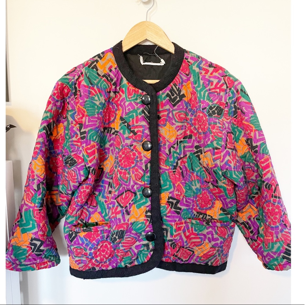 Vintage Multicolor Floral Jacket
